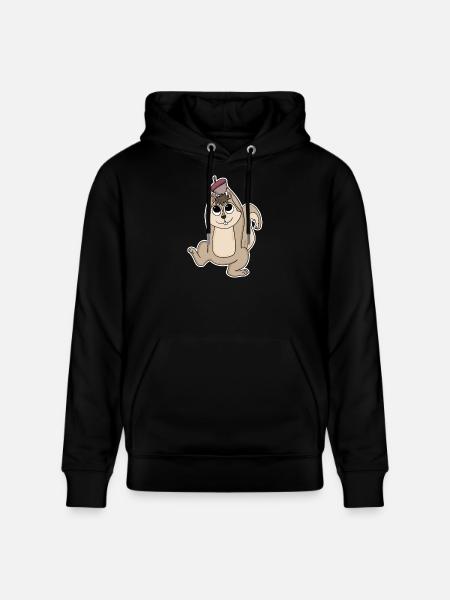Squirrel - Stanley/Stella CRUISER Unisex Organic Hoodie - black