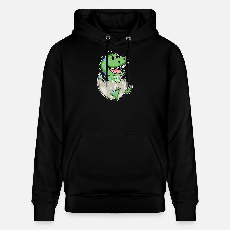 Motif Dino d’œuf de dinosaure - Sweat à capuche bio CRUISER Stanley/Stella Unisexe - noir