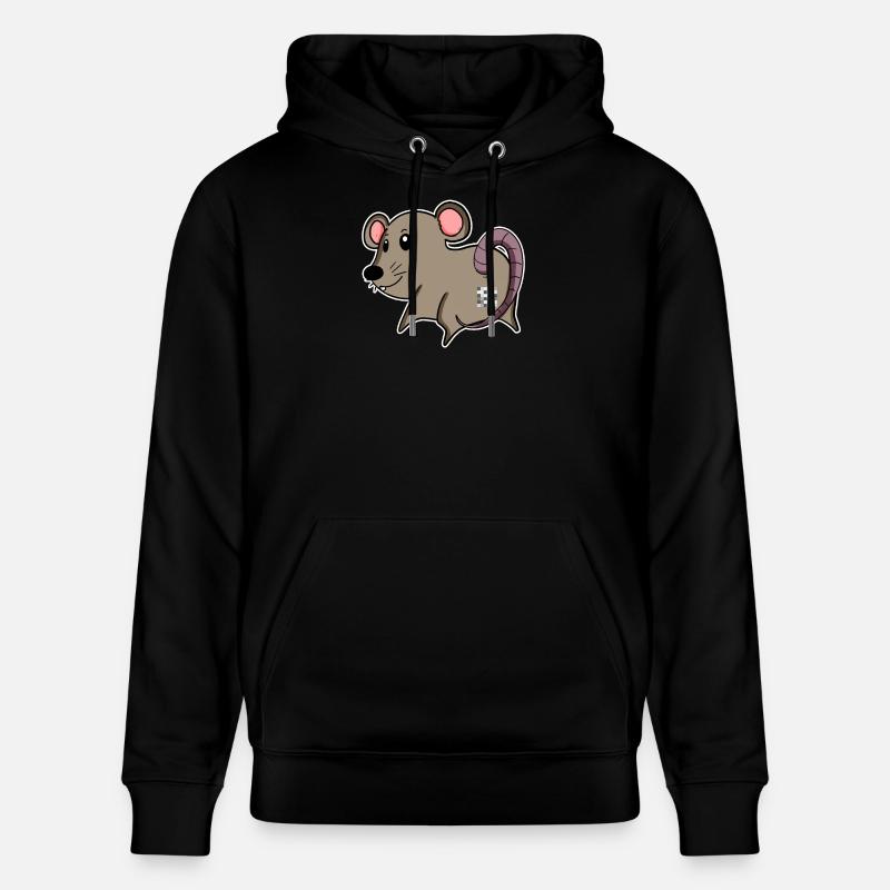 Mouse Ass - Mouse Butt - Stanley/Stella CRUISER Unisex Organic Hoodie - black