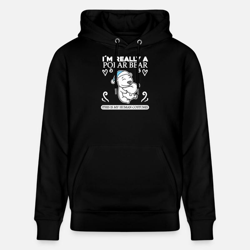 Eisbär - Stanley/Stella Unisex Bio-Hoodie CRUISER  - Schwarz