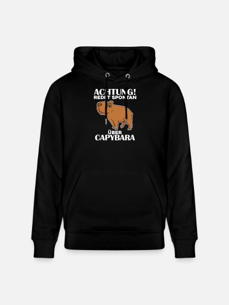 Capybara Wasserschwein - Stanley/Stella Unisex Bio-Hoodie CRUISER  - Schwarz