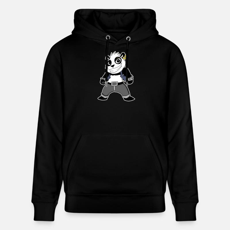 Cool Panda - Stanley/Stella Unisex Bio-Hoodie CRUISER  - Schwarz