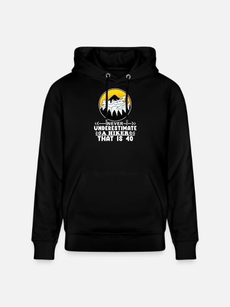 Hiking 40 years old - Stanley/Stella CRUISER Unisex Organic Hoodie - black