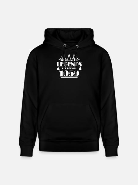 1959 - Born 1959 - Stanley/Stella CRUISER Unisex Organic Hoodie - black