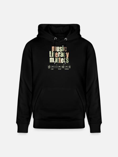 Music Literacy Matters - Stanley/Stella CRUISER Unisex Organic Hoodie - black