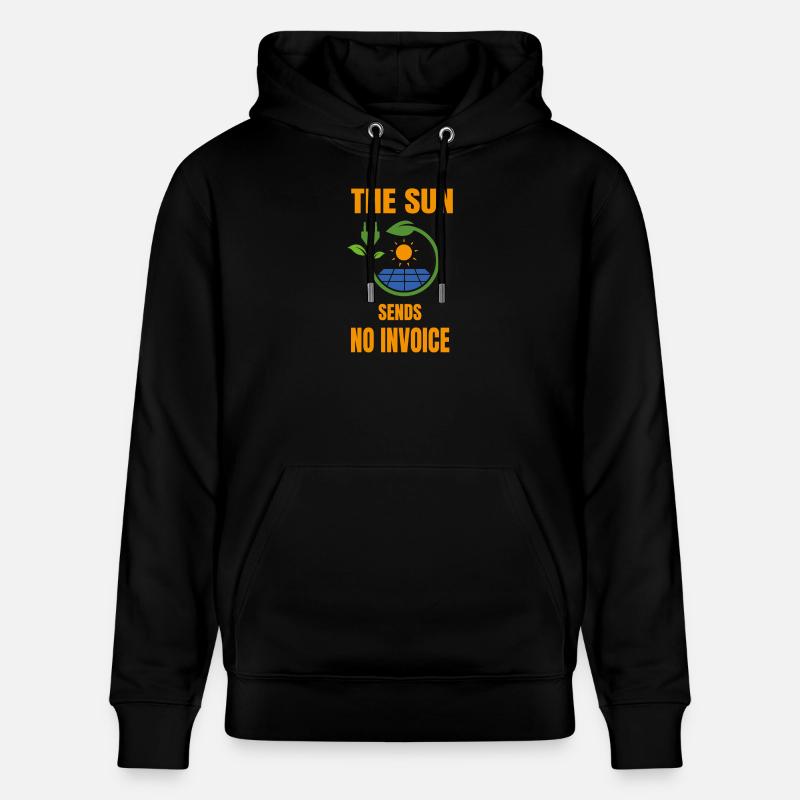 Sonne Keine Rechnung Solaranlage Solarstrom - Stanley/Stella Unisex Bio-Hoodie CRUISER  - Schwarz