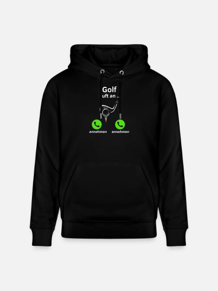 Golf ruft an - annehmen oder annehmen? - Stanley/Stella Unisex Bio-Hoodie CRUISER  - Schwarz