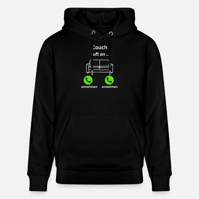 Couch ruft an - annehmen oder annehmen? - Stanley/Stella Unisex Bio-Hoodie CRUISER  - Schwarz