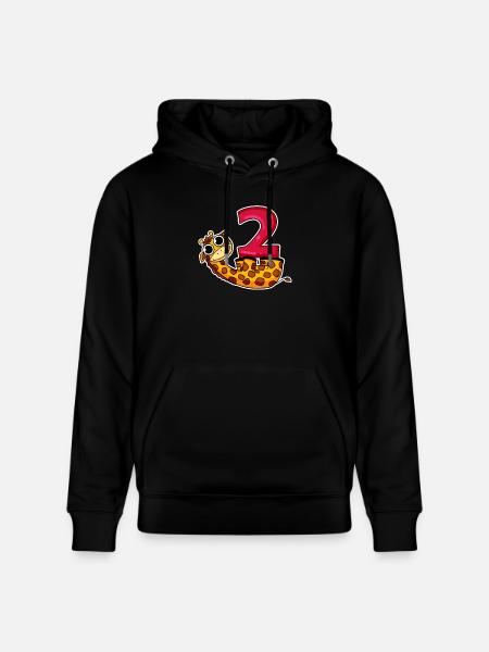 2 år - 2 års fødselsdag med dyremotiv - Stanley/Stella CRUISER økologisk unisex-hoodie - sort