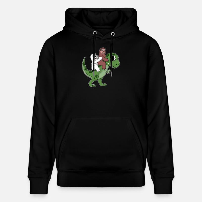 Dinosaure Dino Sloth Bear - Sweat à capuche bio CRUISER Stanley/Stella Unisexe - noir