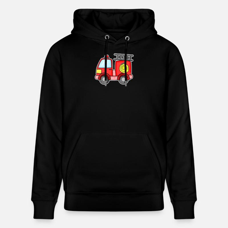 Motif de voiture de pompiers - Sweat à capuche bio CRUISER Stanley/Stella Unisexe - noir