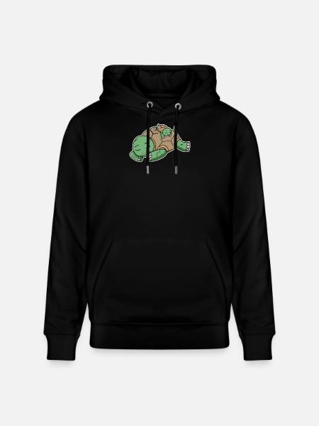 Family - Turtle with baby turtle - Stanley/Stella CRUISER Unisex Organic Hoodie - black