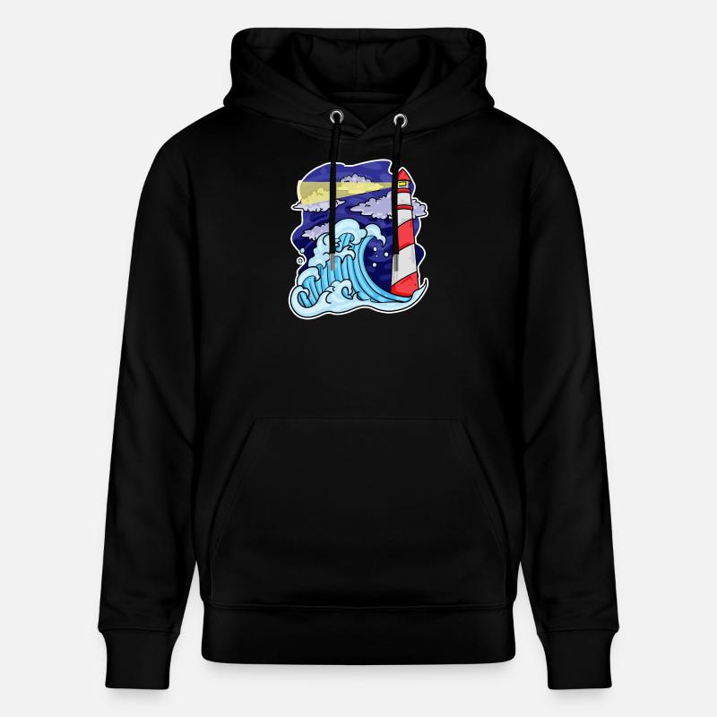 Phare Côte Mer Mer - Sweat à capuche bio CRUISER Stanley/Stella Unisexe - noir