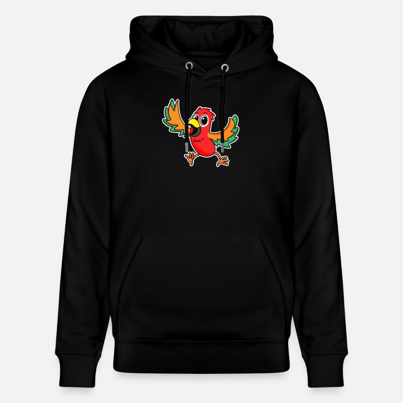 Perroquet Oiseaux Oiseaux - Sweat à capuche bio CRUISER Stanley/Stella Unisexe - noir