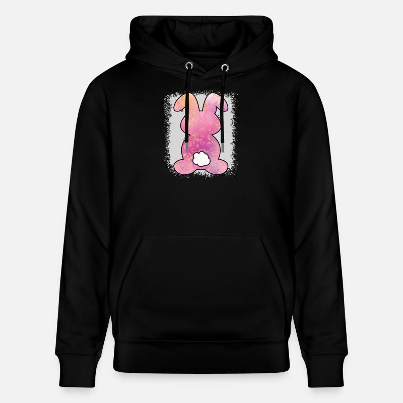 Leopard Print Bleached Easter - Stanley/Stella CRUISER Unisex Organic Hoodie - black