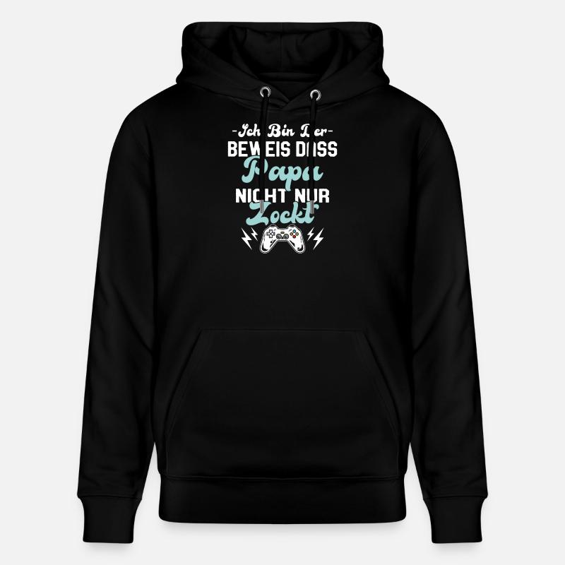Grossesse Bébé Naissance Gamer - Papa Dire - Sweat à capuche bio CRUISER Stanley/Stella Unisexe - noir