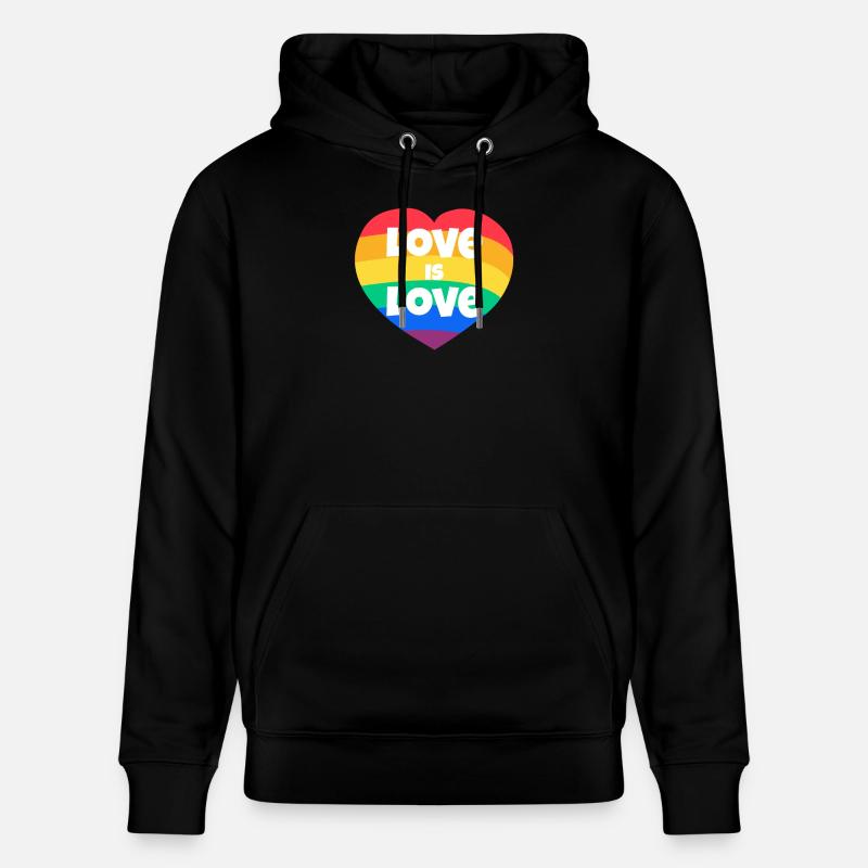 Saint-Valentin, Saint-Valentin, Saint-Valentin - Sweat à capuche bio CRUISER Stanley/Stella Unisexe - noir