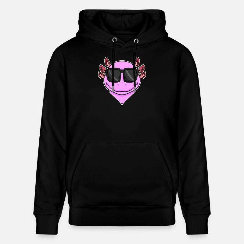 Axolotl avec lunettes de soleil - Sweat à capuche bio CRUISER Stanley/Stella Unisexe - noir