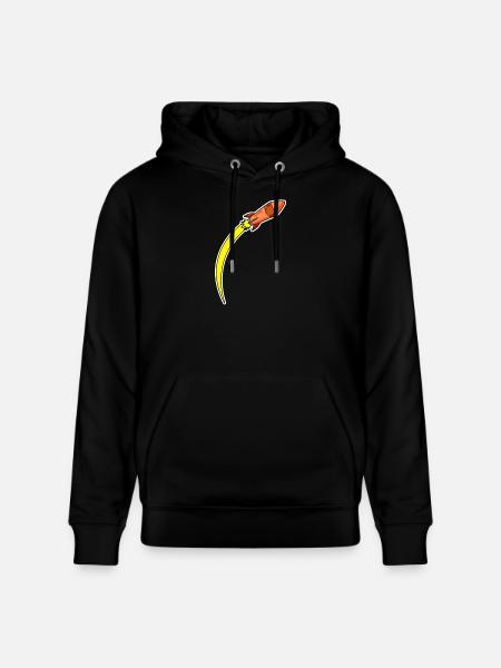 Rocket Orange - Stanley/Stella CRUISER Unisex Organic Hoodie - black