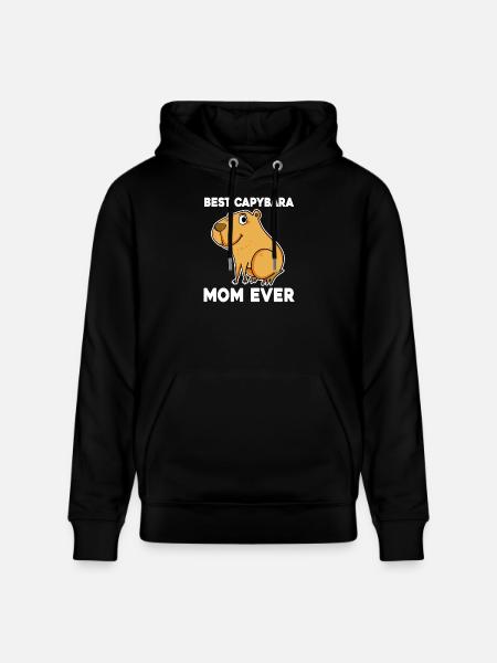 Capybara Mama Wasserschwein - Stanley/Stella CRUISER Unisex Organic Hoodie - black