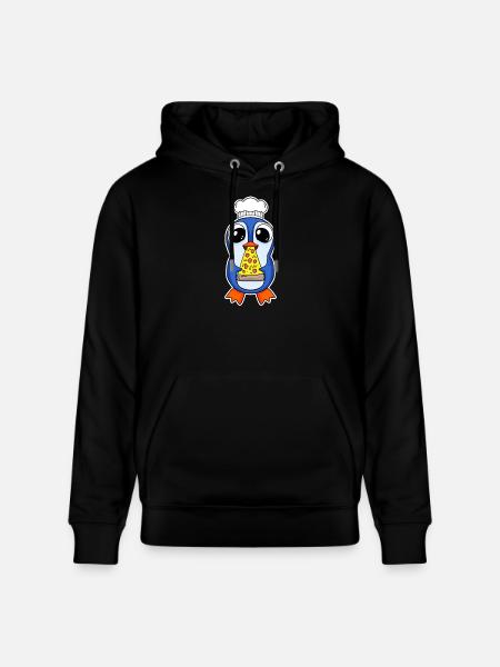 Pizza pingouin gourmet - Sweat à capuche bio CRUISER Stanley/Stella Unisexe - noir