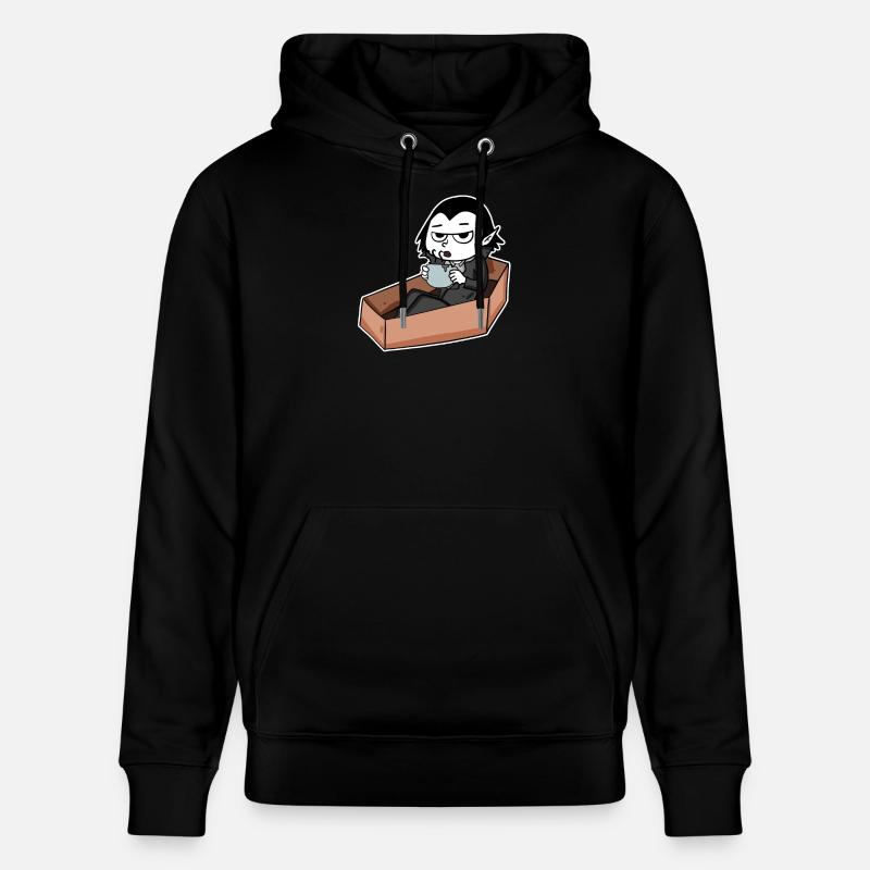 Vampire boit du café - Sweat à capuche bio CRUISER Stanley/Stella Unisexe - noir