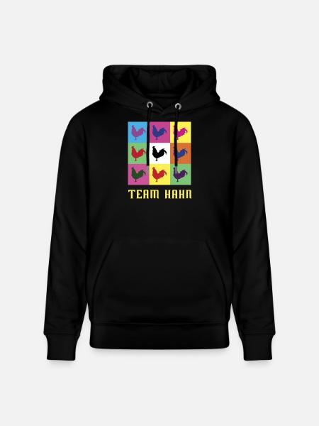Team Hahn - Stanley/Stella Unisex Bio-Hoodie CRUISER - Schwarz