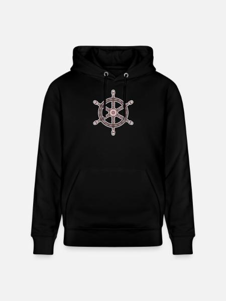 Steering wheel captain - Stanley/Stella CRUISER Unisex Organic Hoodie - black