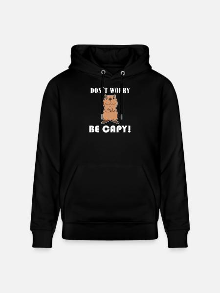 Capybara Wasserschwein - Stanley/Stella CRUISER Unisex Organic Hoodie - black