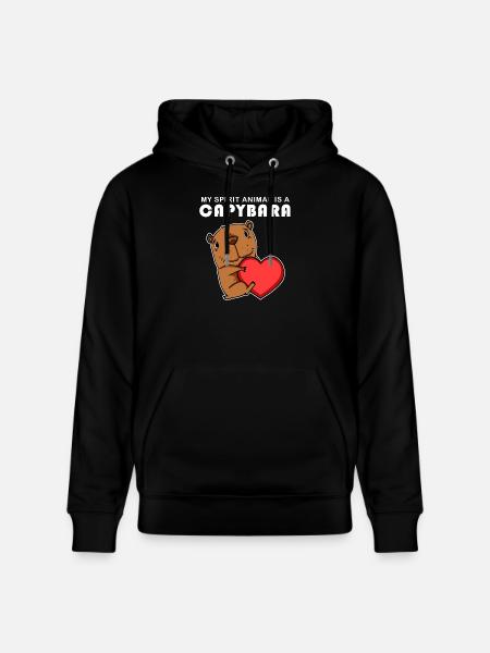 Capybara Wasserschwein Capybaras - Stanley/Stella CRUISER Unisex Organic Hoodie - black
