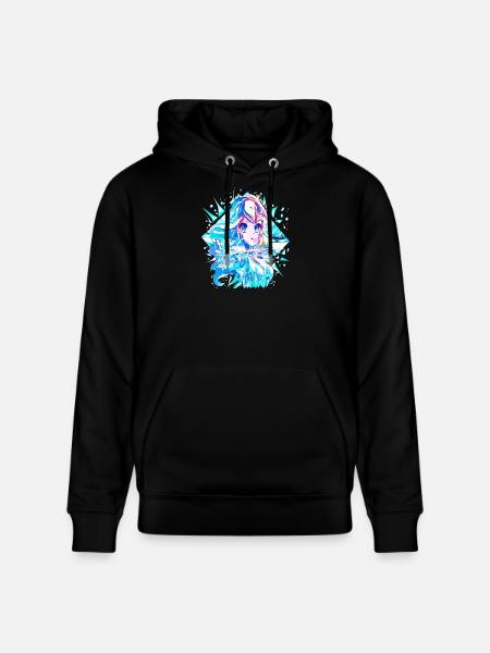 Anime Snow Queen Ice Princess - Stanley/Stella CRUISER Unisex Organic Hoodie - black
