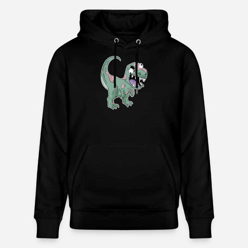 Dinosaure Zombie Effrayant - Sweat à capuche bio CRUISER Stanley/Stella Unisexe - noir