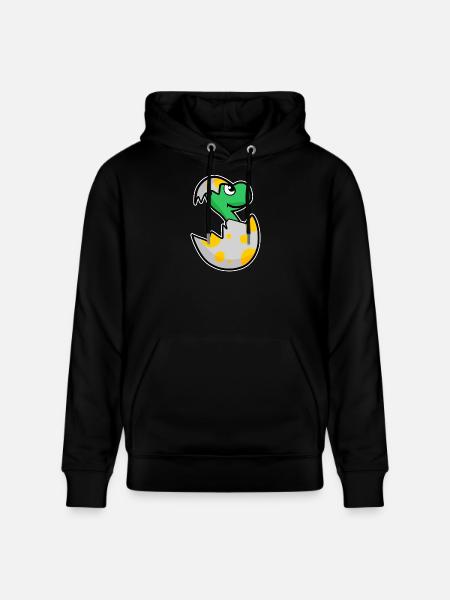 Dinosaur Egg Dino Baby Motif - Stanley/Stella CRUISER Unisex Organic Hoodie - black
