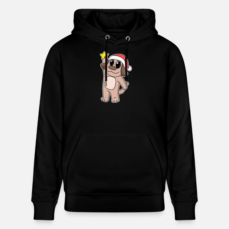 Chien Noël - Sweat à capuche bio CRUISER Stanley/Stella Unisexe - noir