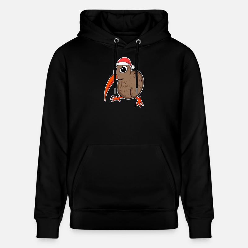 Noël de l’oiseau kiwi - Sweat à capuche bio CRUISER Stanley/Stella Unisexe - noir