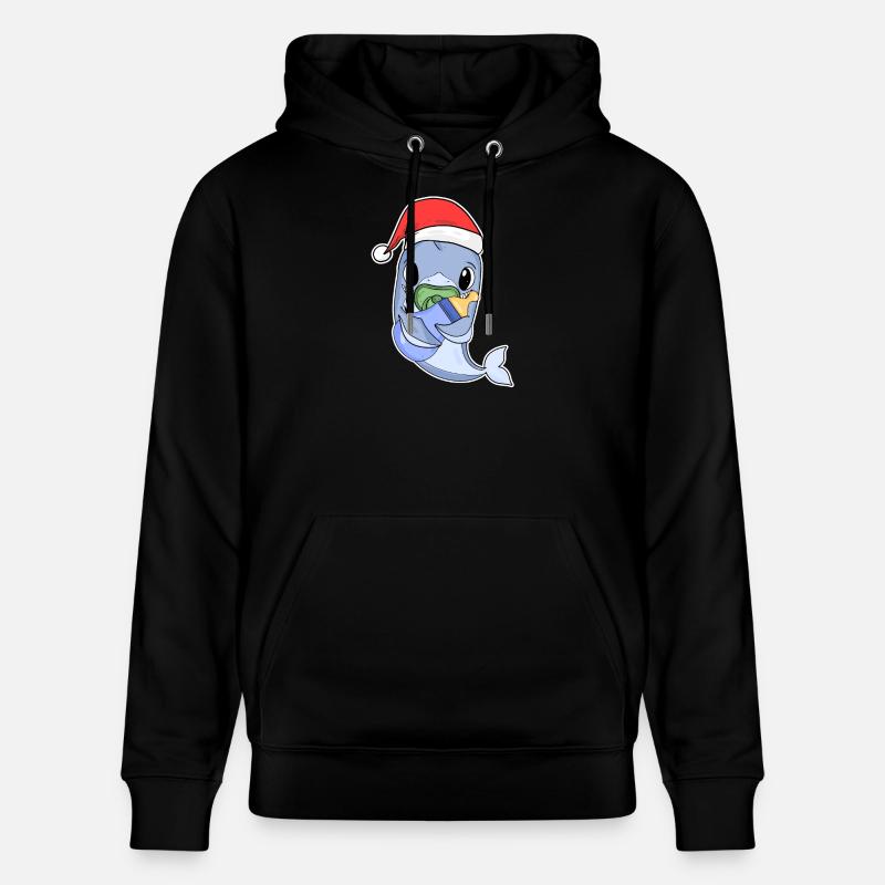 Requin bébé Noël - Sweat à capuche bio CRUISER Stanley/Stella Unisexe - noir