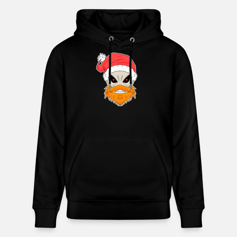 Crâne de Père Noël - Sweat à capuche bio CRUISER Stanley/Stella Unisexe - noir
