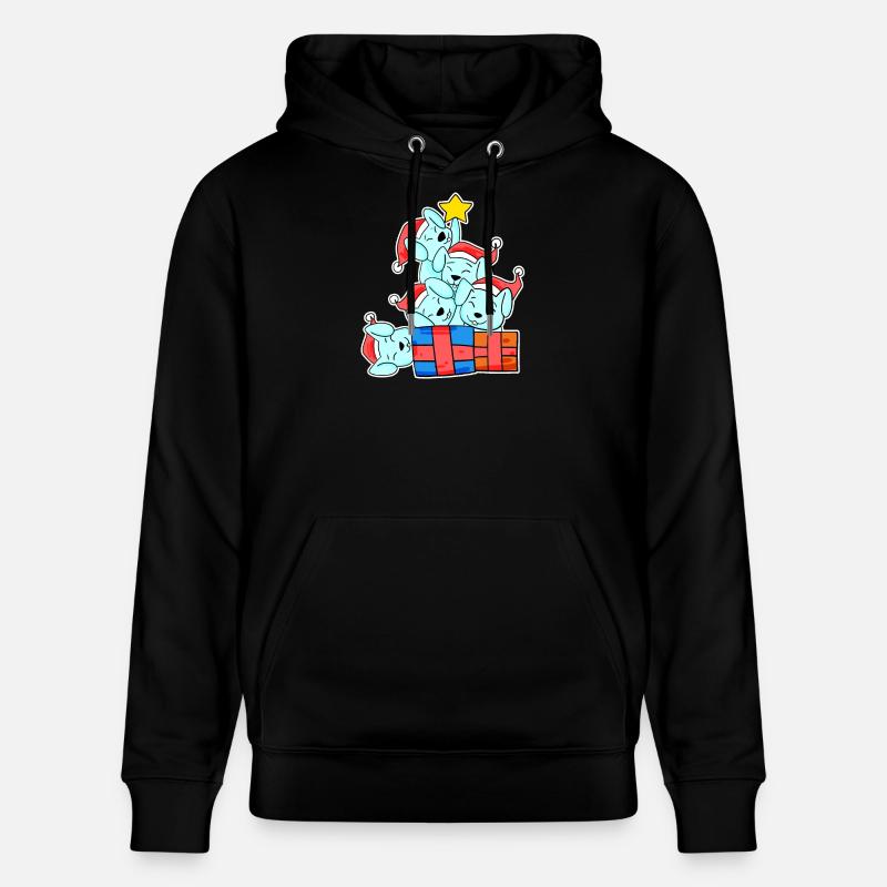 Lapin Arbre de Noël Noël - Sweat à capuche bio CRUISER Stanley/Stella Unisexe - noir
