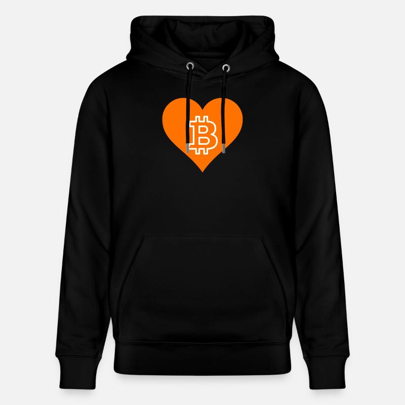 J’adore Bitcoin Orange - Sweat à capuche bio CRUISER Stanley/Stella Unisexe - noir