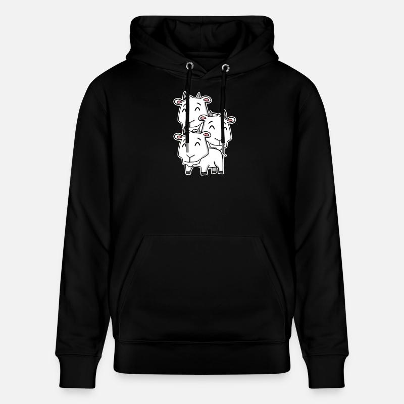 Motif de chèvre - Sweat à capuche bio CRUISER Stanley/Stella Unisexe - noir