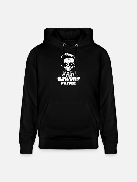 Kaffee Spruch T-Shirt Design - Stanley/Stella Unisex Bio-Hoodie CRUISER - Schwarz