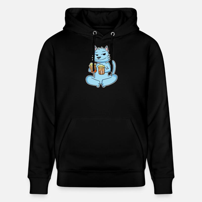 Chat à la bière - Sweat à capuche bio CRUISER Stanley/Stella Unisexe - noir