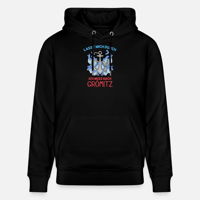 Grömitz Spruch - Stanley/Stella Unisex Bio-Hoodie CRUISER  - Schwarz
