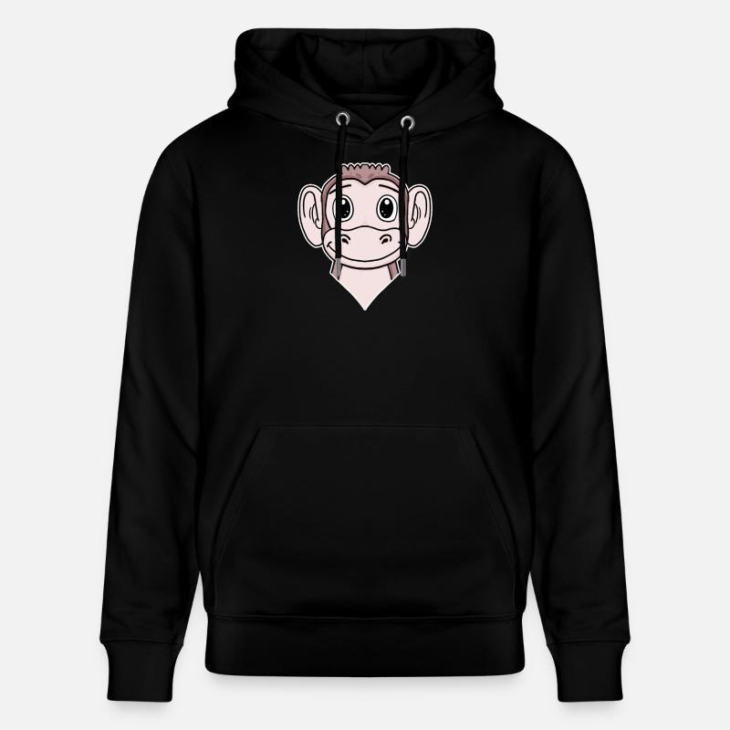 Tête D’Animal, Tête D’Animal, Singe - Sweat à capuche bio CRUISER Stanley/Stella Unisexe - noir