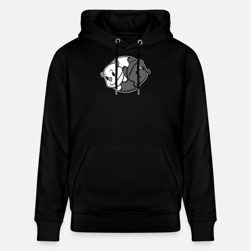 Yin Yang Rhinocéros - Sweat à capuche bio CRUISER Stanley/Stella Unisexe - noir