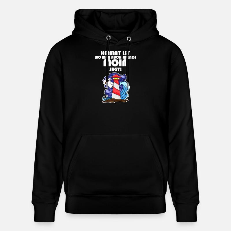 Nordsee Spruch - Stanley/Stella Unisex Bio-Hoodie CRUISER  - Schwarz