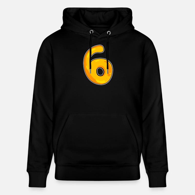 Zahl 6 Nummer - Stanley/Stella Unisex Bio-Hoodie CRUISER - Schwarz