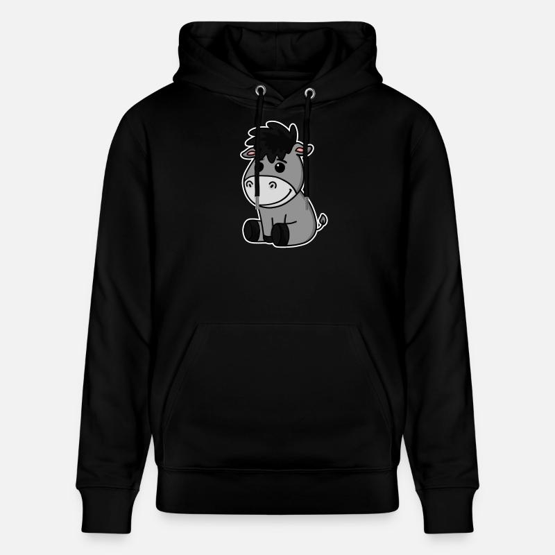 Motif d’âne - Sweat à capuche bio CRUISER Stanley/Stella Unisexe - noir