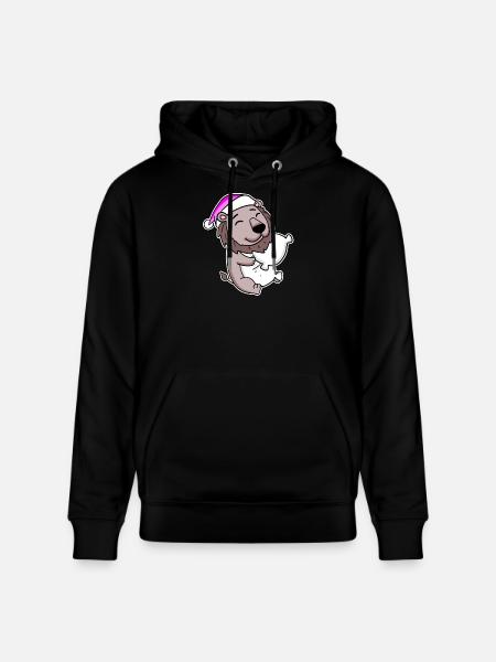 Leo Tired Sleeping Sleeping Girl - Stanley/Stella CRUISER Unisex Organic Hoodie - black