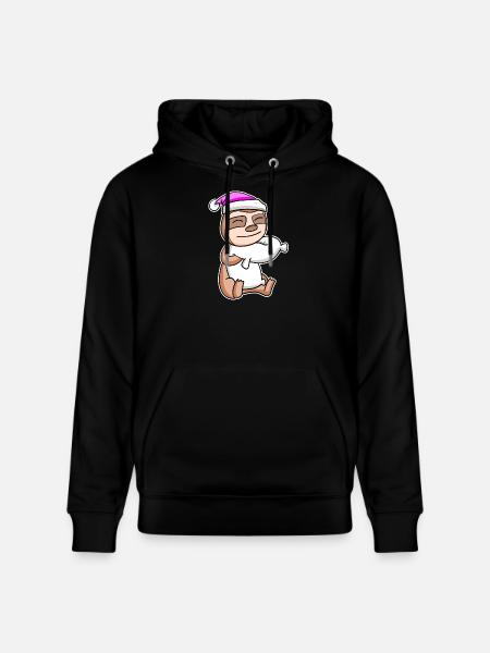Sloth Tired Sleeping Sleeping Girl - Stanley/Stella CRUISER Unisex Organic Hoodie - black